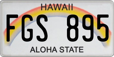 HI license plate FGS895
