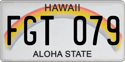 HI license plate FGT079