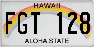 HI license plate FGT128