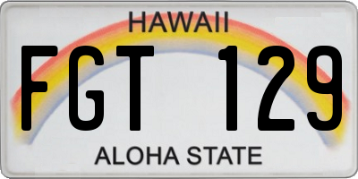 HI license plate FGT129
