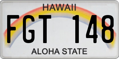HI license plate FGT148