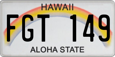 HI license plate FGT149