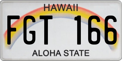HI license plate FGT166