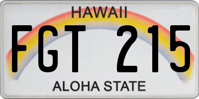 HI license plate FGT215