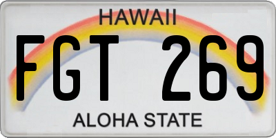 HI license plate FGT269