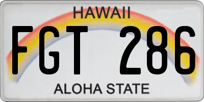 HI license plate FGT286