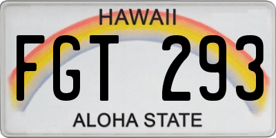 HI license plate FGT293