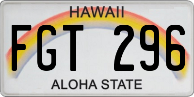 HI license plate FGT296