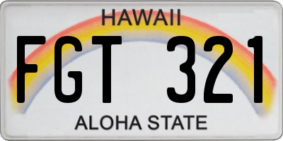 HI license plate FGT321