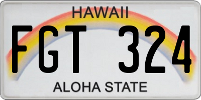HI license plate FGT324