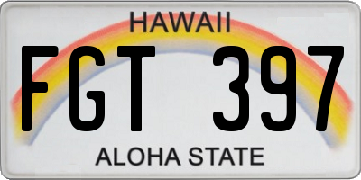 HI license plate FGT397