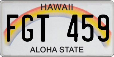 HI license plate FGT459
