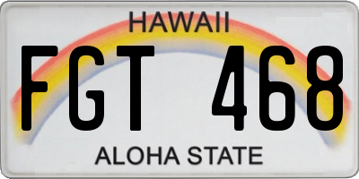 HI license plate FGT468