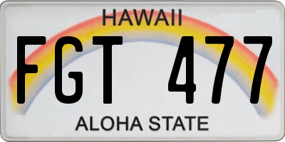 HI license plate FGT477