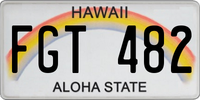 HI license plate FGT482