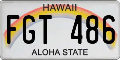 HI license plate FGT486