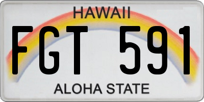 HI license plate FGT591