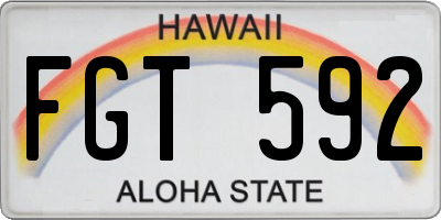 HI license plate FGT592