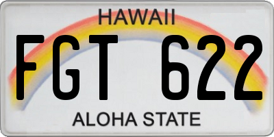 HI license plate FGT622