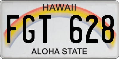 HI license plate FGT628