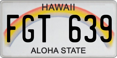 HI license plate FGT639