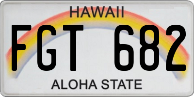 HI license plate FGT682