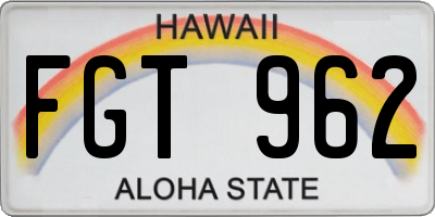 HI license plate FGT962