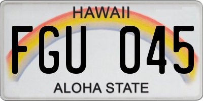 HI license plate FGU045