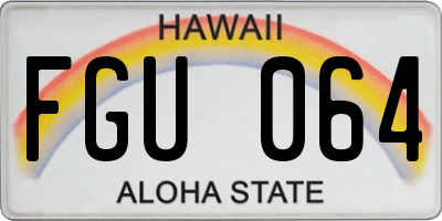 HI license plate FGU064