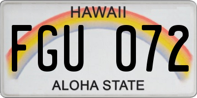 HI license plate FGU072