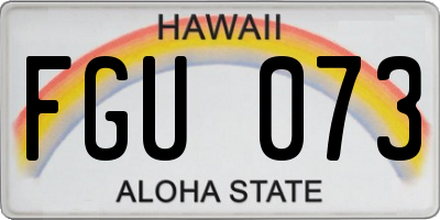 HI license plate FGU073