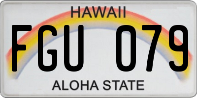 HI license plate FGU079