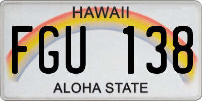 HI license plate FGU138