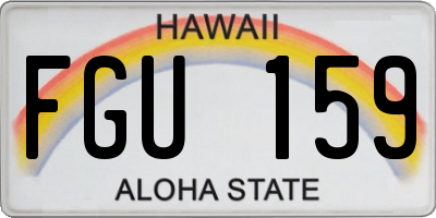 HI license plate FGU159