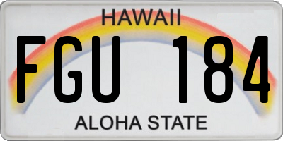 HI license plate FGU184