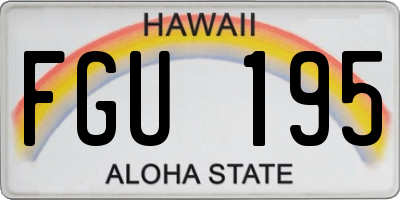 HI license plate FGU195
