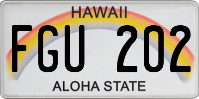 HI license plate FGU202
