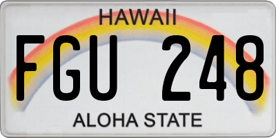 HI license plate FGU248
