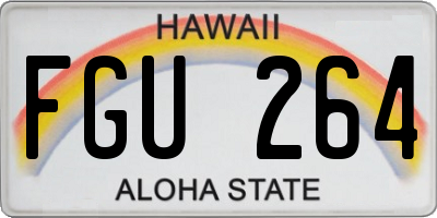 HI license plate FGU264