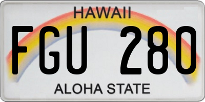 HI license plate FGU280