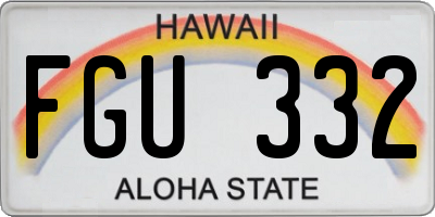 HI license plate FGU332
