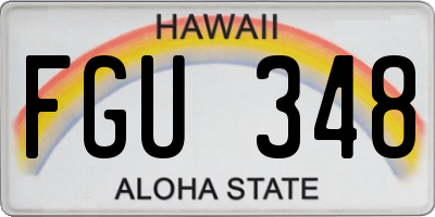 HI license plate FGU348