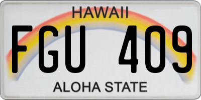HI license plate FGU409