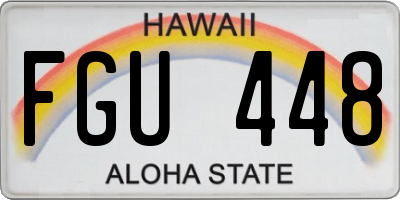 HI license plate FGU448