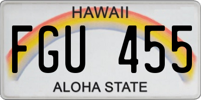HI license plate FGU455