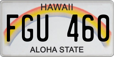HI license plate FGU460