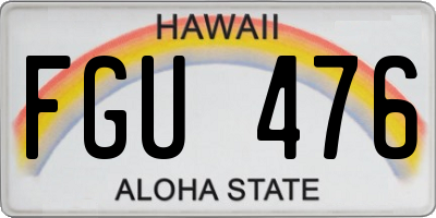 HI license plate FGU476