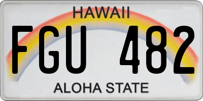 HI license plate FGU482