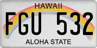 HI license plate FGU532