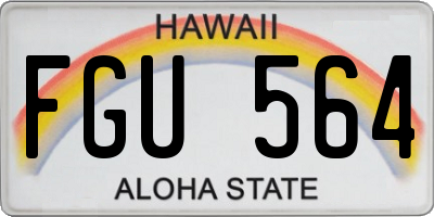 HI license plate FGU564